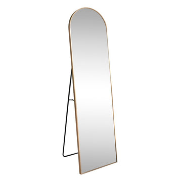 Adrian 16 in. W x 59 in. H Large Arched Metal Framed Floor Full-Length Mirror - JONATHAN Y